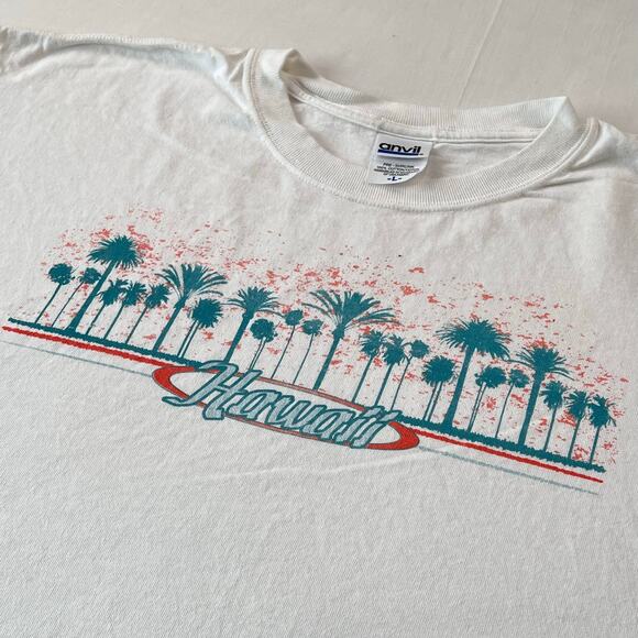 Anvil vintage Hawaiian Hawaii T-shirt men’s size Large Palm trees destination - Picture 4 of 5